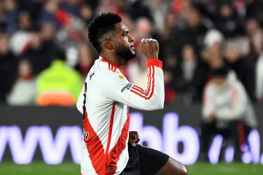 Borja firmó su triplete ante Tigre y ya lleva 22 goles en 25 partidos. Foto: Getty.