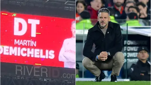 Los hinchas de River respaldaron al DT en el Monumental.