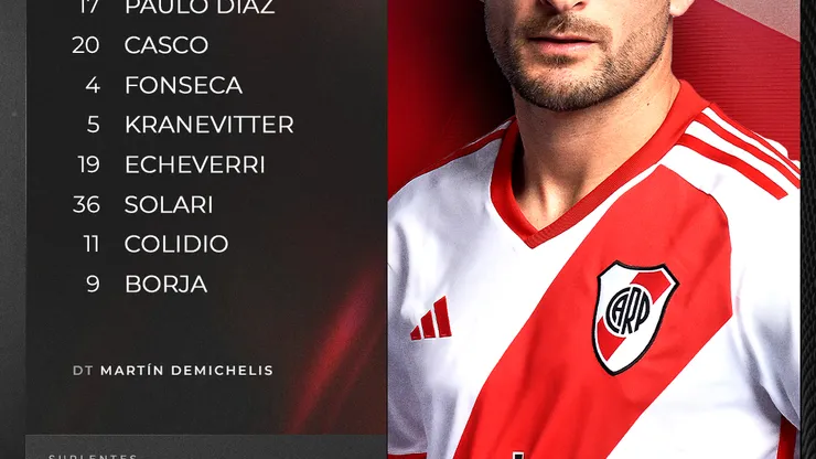 El 11 de River para recibir a Tigre.