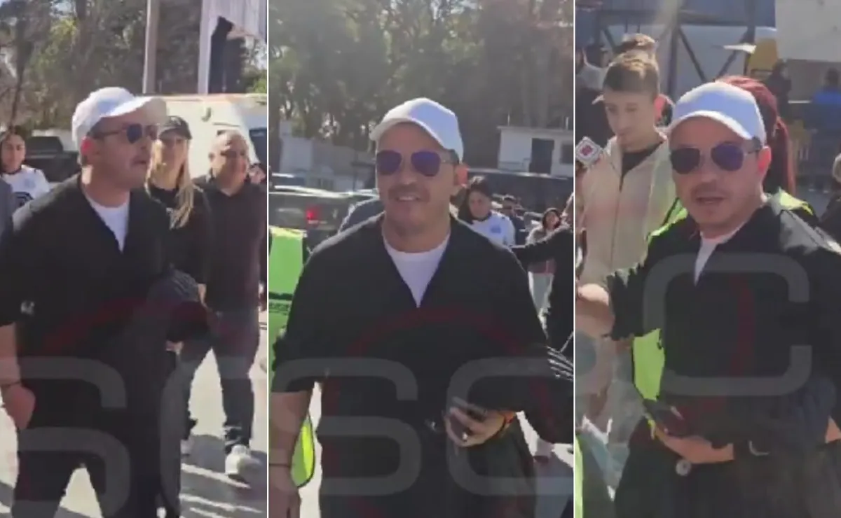 El Muñeco, presente en Mendoza para acompañar a su hijo.