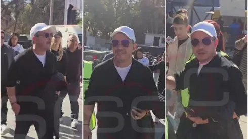 El Muñeco, presente en Mendoza para acompañar a su hijo.