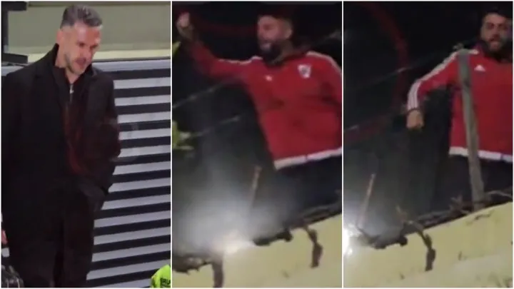 Un hincha de River insultó a Martín Demichelis y, cara a cara, le pidió que deje su cargo como entrenador.