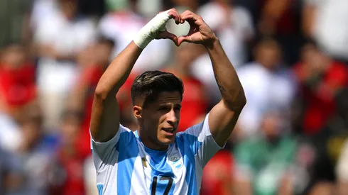 Giuliano Simeone, ex River, marcó en el estreno ante Marruecos. Foto: Getty.