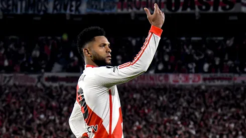 Borja festeja un tanto de River.