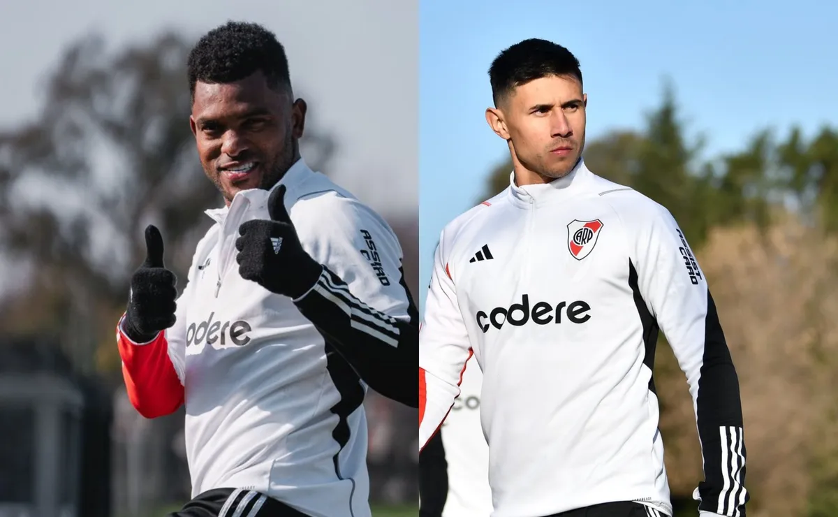 Borja y Bareiro entrenaron juntos y podrían ser dupla ante Lanús.