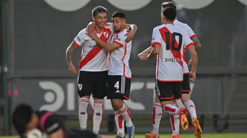 Agustín Ruberto convirtió el primer tanto de la Reserva de River ante Gimnasia.