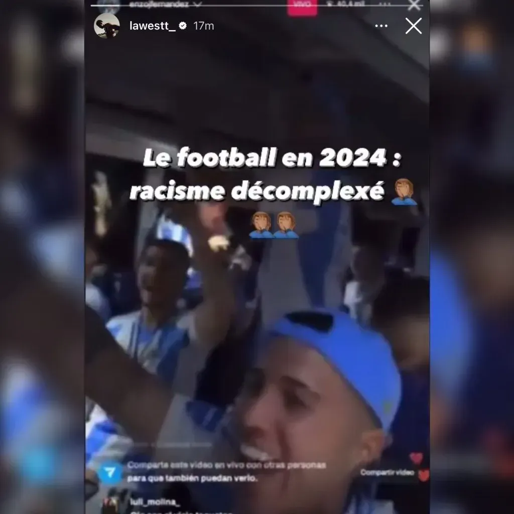 La publicación de Fofana que desató el escándalo.