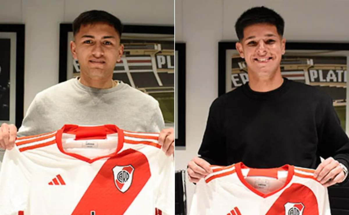 Los dos juveniles que firmaron su primer contrato con el Más Grande.