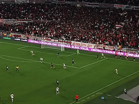 "Dónde está Loan": la bandera que un grupo de hinchas colgó en el Monumental