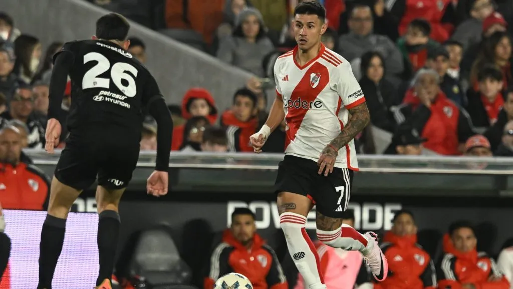 Bareiro debutó en River ante Olimpia. Foto: LPM / Diego Haliasz.