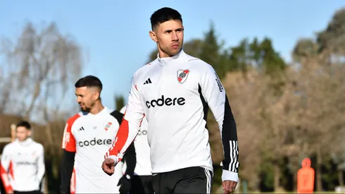 Adam Bareiro tuvo su primer entrenamiento en River.