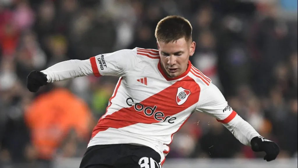 Mastantuono en acción. (Foto: LPM / Diego Haliasz).