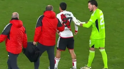 Sant'Anna pidió el cambio ante Millonarios. Tenía una fuerte lesión.