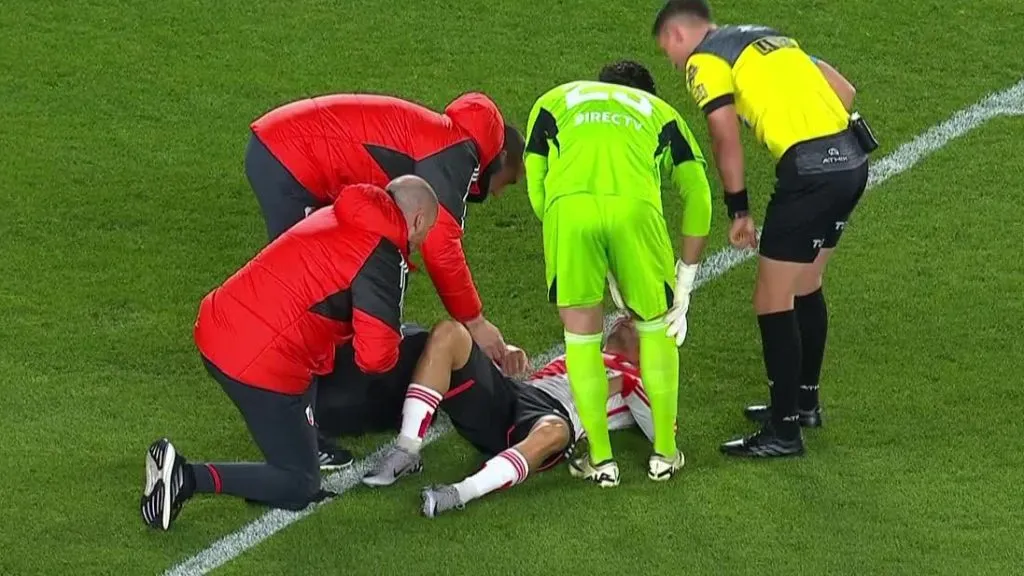 Sant’Anna se lesionó en la última pretemporada de River en Estados Unidos. (Foto: Captura Disney+).