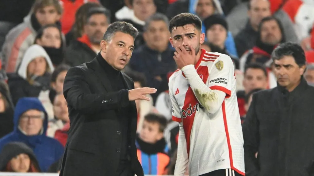 Santiago Simón fue uno de los puntos altos de River ante Talleres. Foto: Prensa River.