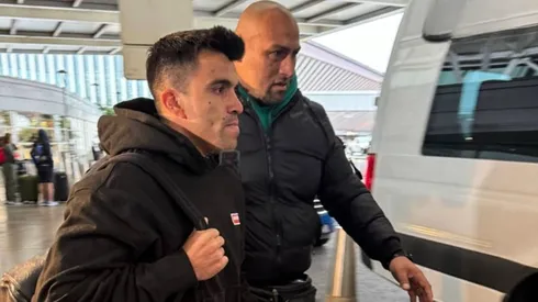 Marcos Acuña llegó a la Argentina para fichar por River Plate (FOTO: Captura TV).