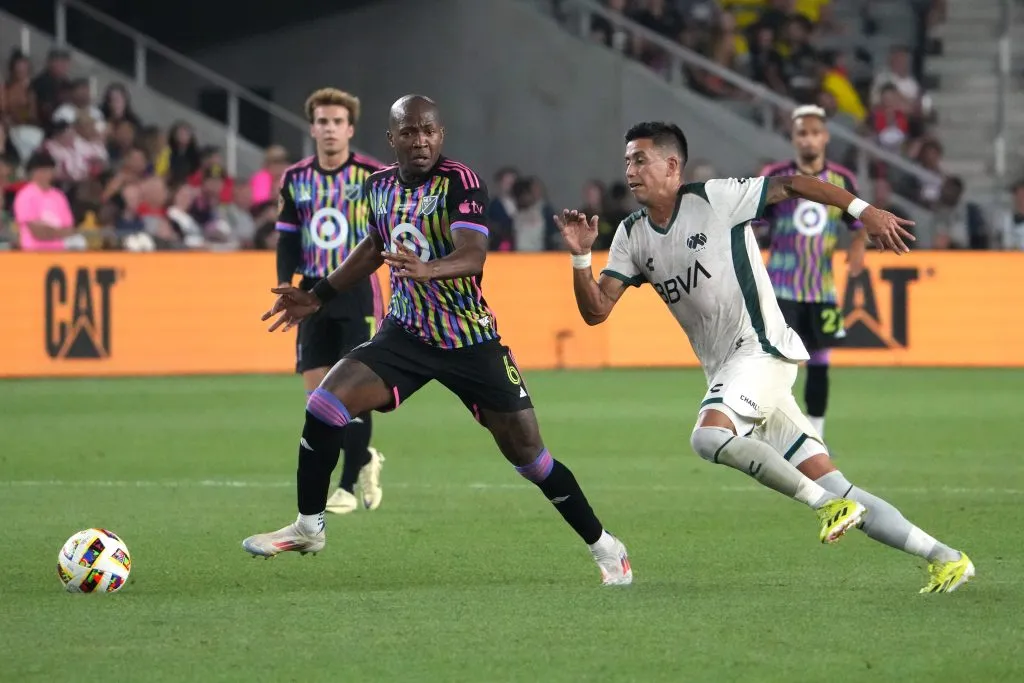 Meza durante su último partido en Rayados. (Getty)