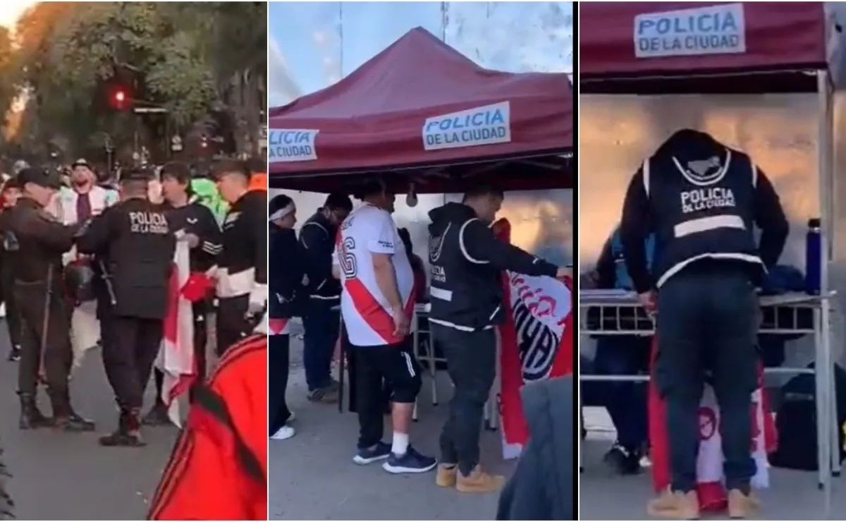La policía secuestró banderas referidas al 9 de diciembre a los hinchas de River