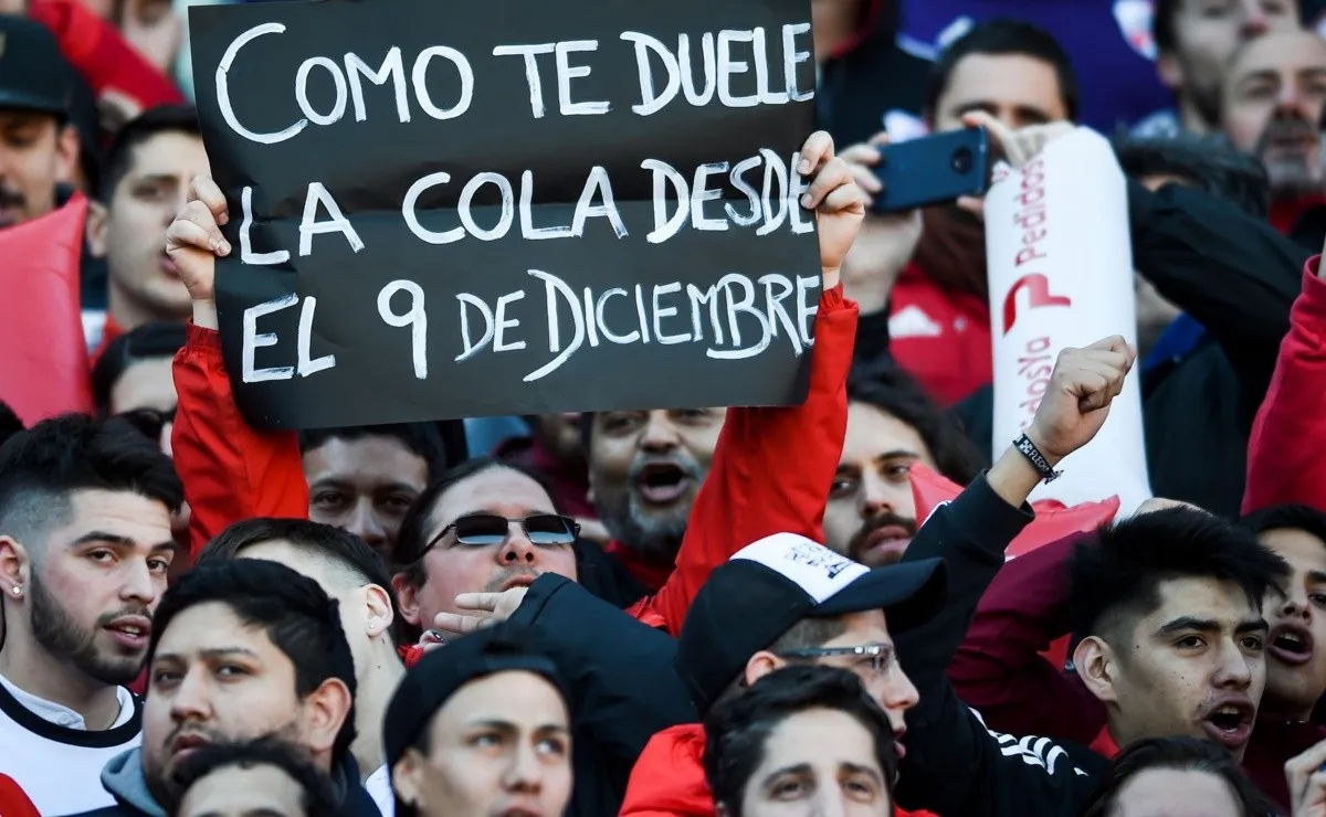 Una de las dedicatorias que se vieron en el Monumental cuando River recibió a Boca por la última Superliga.