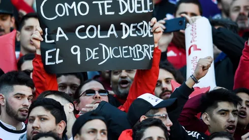 Una de las dedicatorias que se vieron en el Monumental cuando River recibió a Boca por la última Superliga.