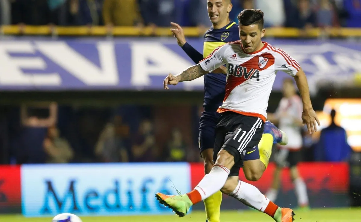 Sebastián Driussi disputó 107 partidos con la camiseta del Más Grande y convirtió 28 goles. Además ganó ocho títulos, entre ellos la Copa Libertadores 2015.