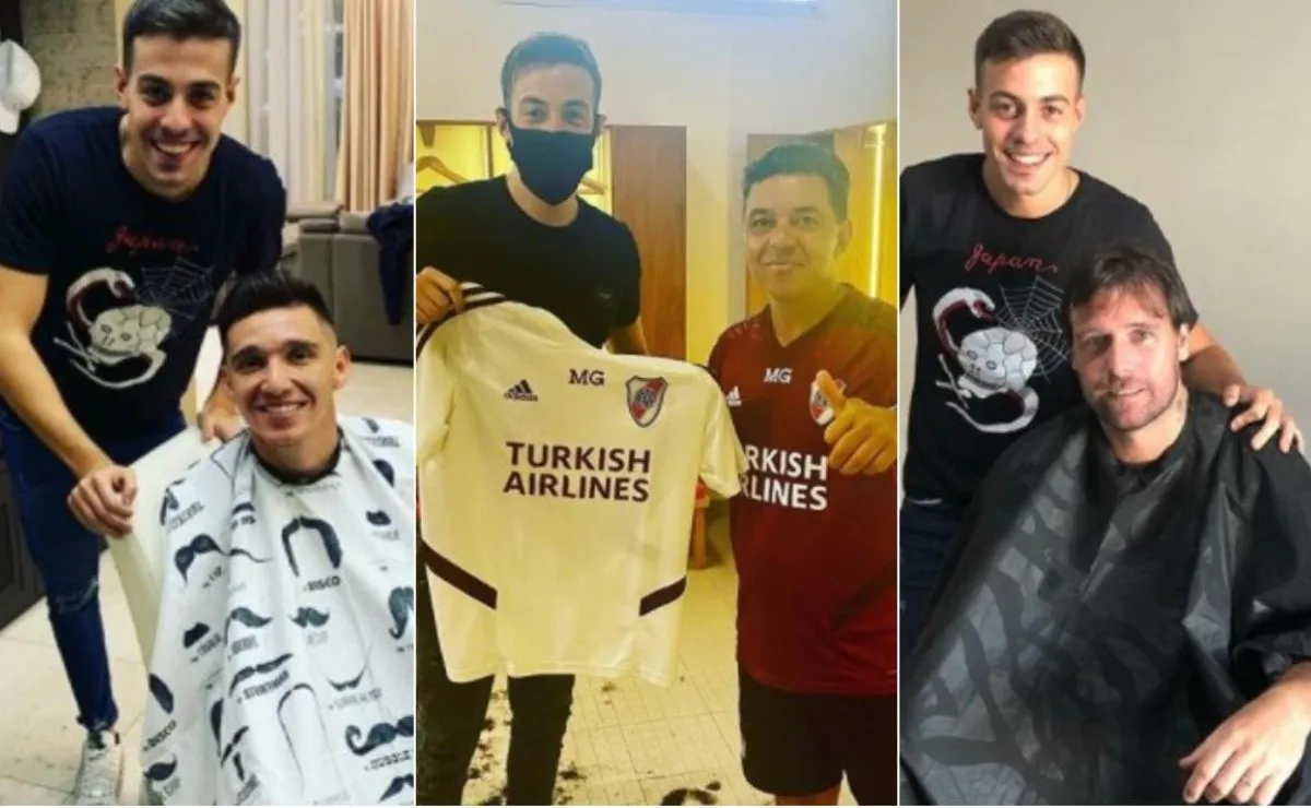 Monteverde le cortó el pelo a Driussi, Mammana, Kranevitter, Cavenaghi y el Chori Domínguez,.