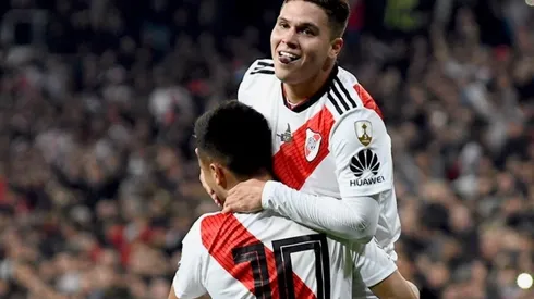 El festejo en Madrid de una sociedad que fue clave para ganar la Libertadores 2018.