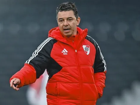 Gallardo dirigió su primera práctica en River, con la presencia de Pezzella