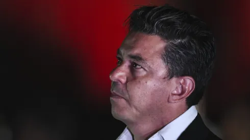 BUENOS AIRES, ARGENTINA - OCTOBER 16: Marcelo Gallardo head coach of River Plate reacts after a match between River Plate and Rosario Central as part of Liga Profesional 2022 at Estadio Más Monumental Antonio Vespucio Liberti on October 16, 2022 in Buenos Aires, Argentina. (Photo by Rodrigo Valle/Getty Images)