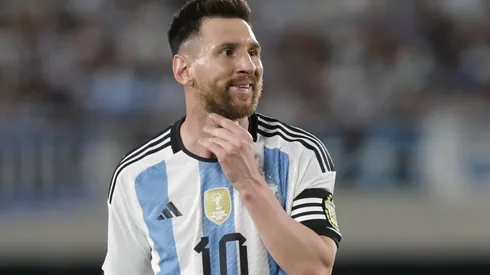 Lionel Messi en el Monumental ante Panamá.