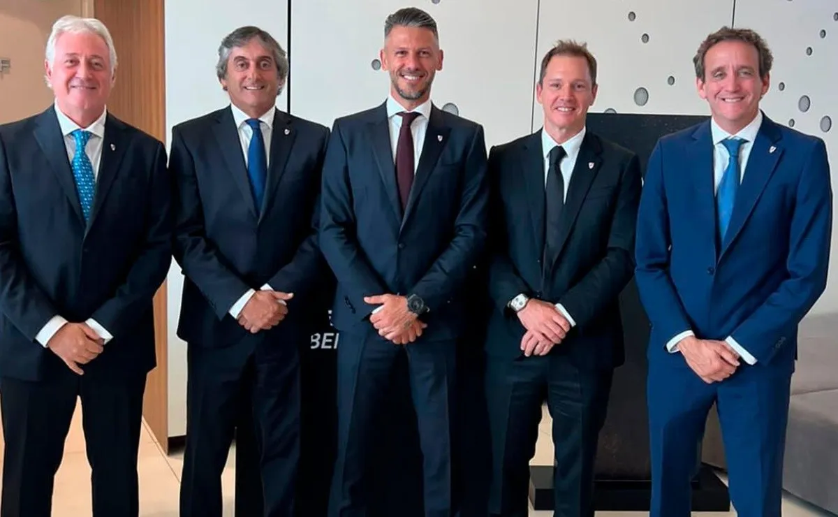 Patanian, Francescoli, Demichelis, Brito y Villarroel.