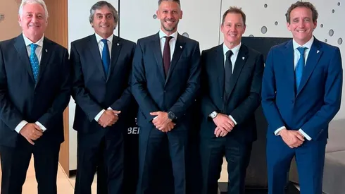 Patanian, Francescoli, Demichelis, Brito y Villarroel.