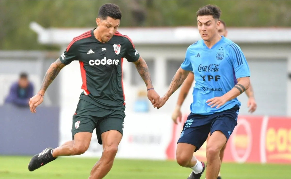 River se entrenó con la Selección.