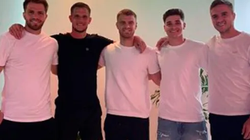 Centurión, Zuculini, Beltrán, Julián y Palavecino.