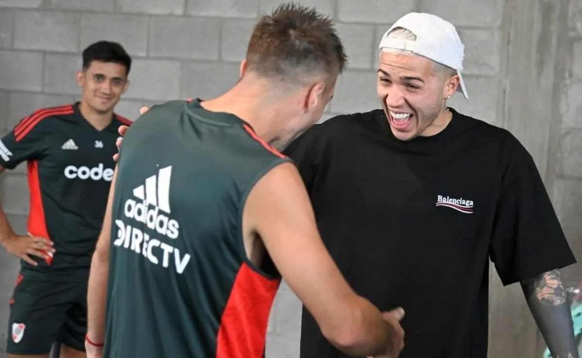 El crack de la Selección Argentina estuvo presente en el River Camp.