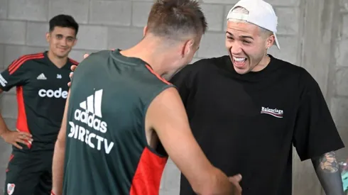 El crack de la Selección Argentina estuvo presente en el River Camp.