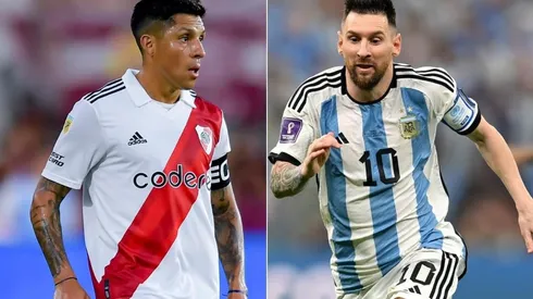 Enzo Pérez y Lionel Messi.