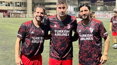 El Pitu Abelairas junto a Paco Gerlo y el Chori Domínguez, figuras del Senior