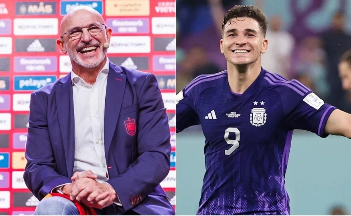 Luis de la Fuente votó a Julián Álvarez en primer lugar para los premios The Best.