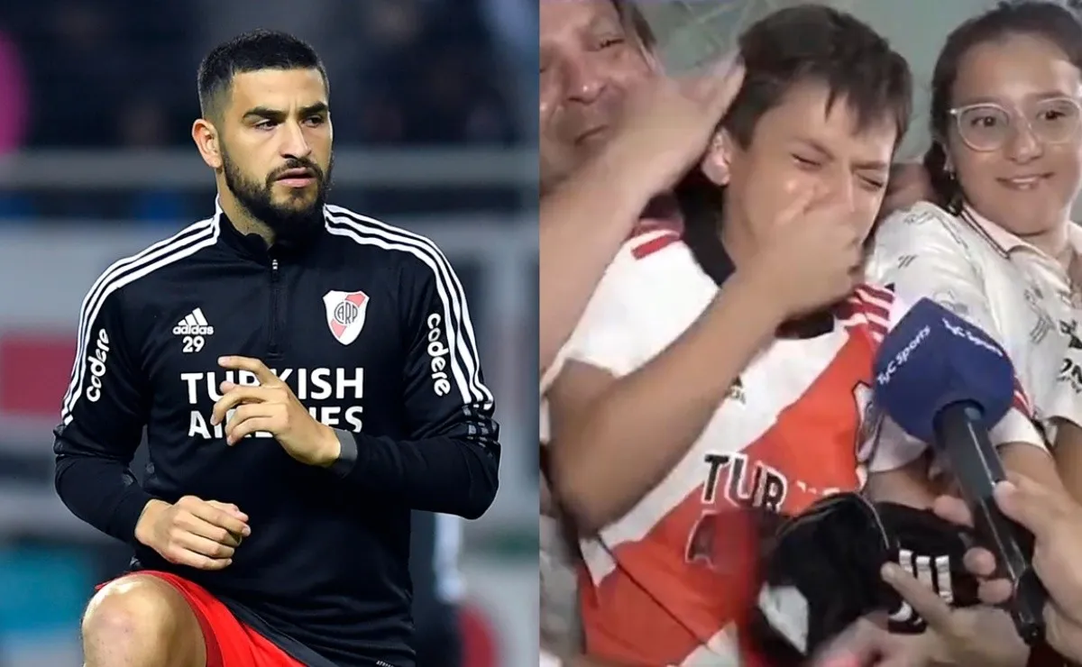 Emotivo accionar del lateral izquierdo de River.