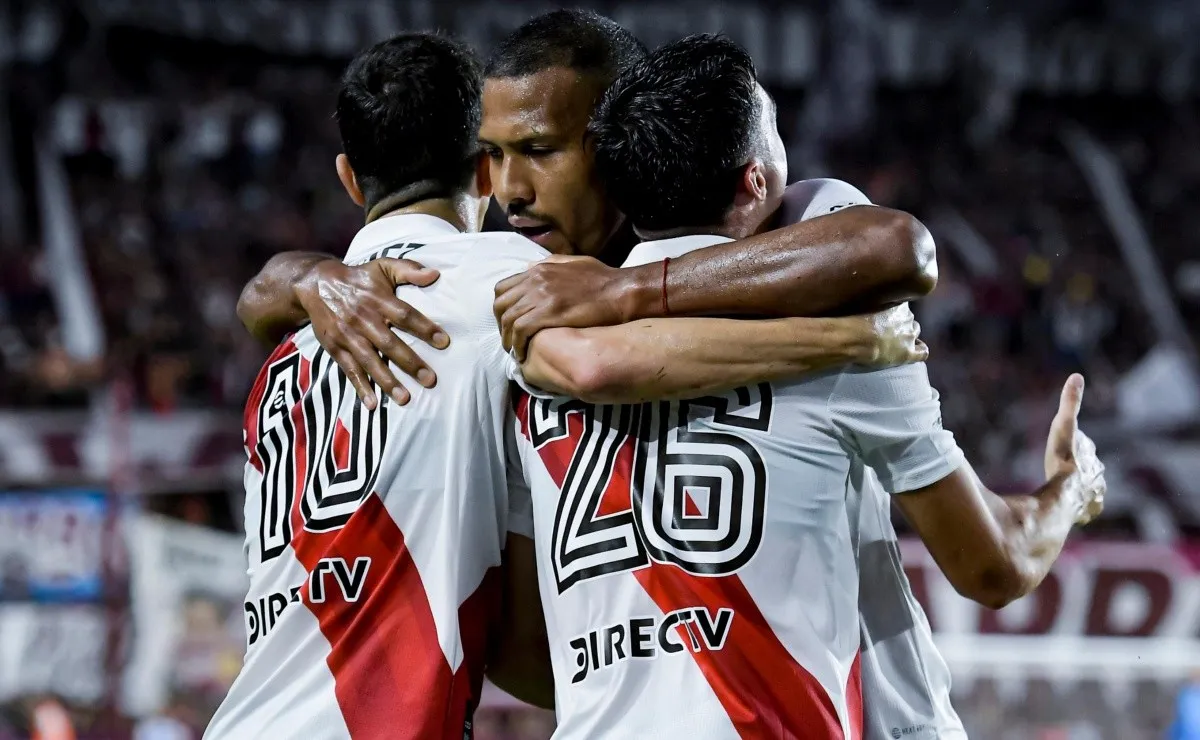 River enfrentó a Lanús por la Liga Profesional.