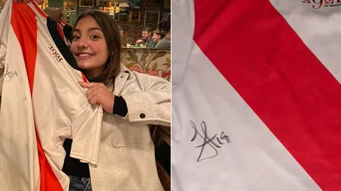 Julián y otro gesto noble con una fanática de River que fue a alentarlo.