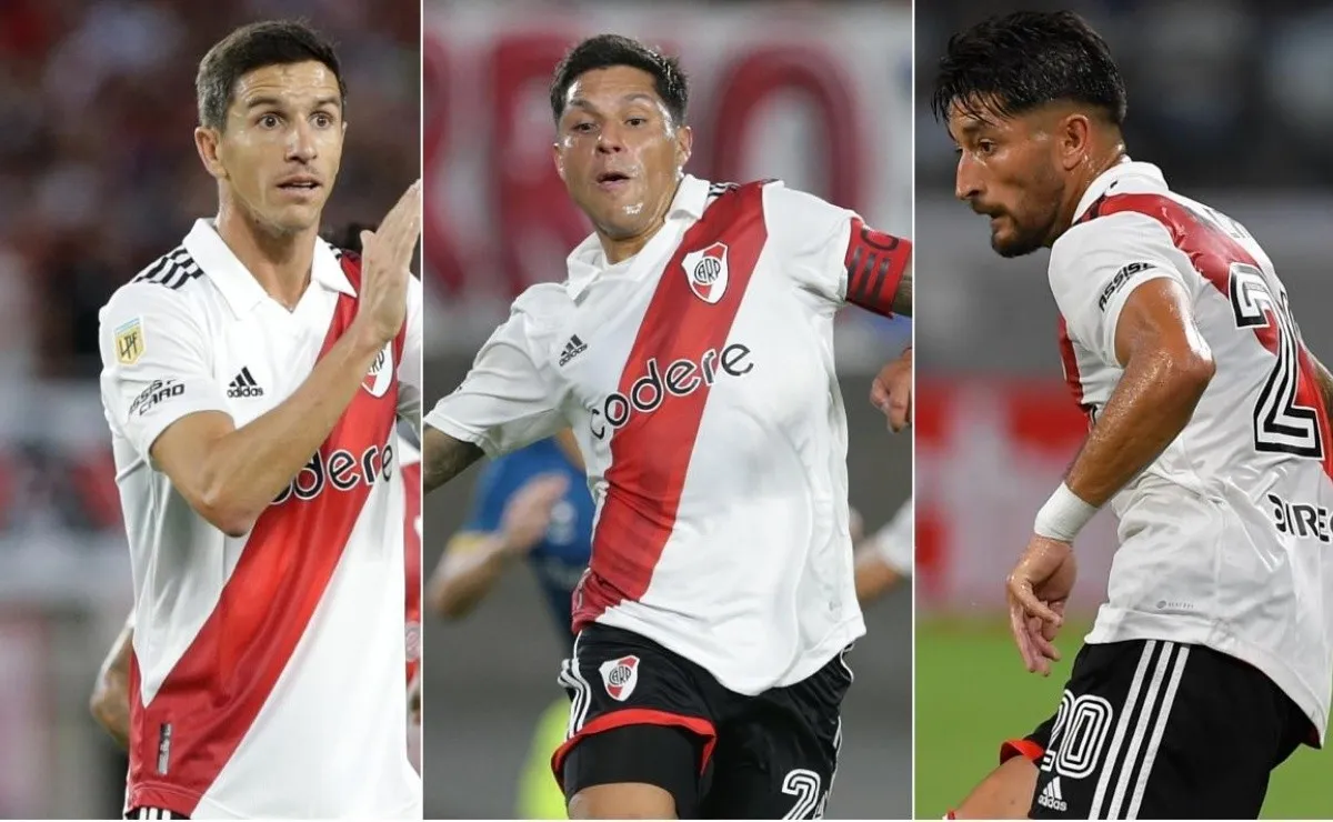 Nacho Fernández, Enzo Pérez y Milton Casco.