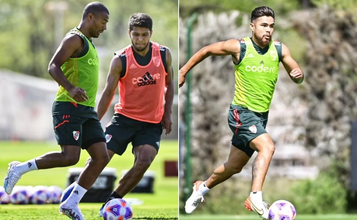 Nico De La Cruz y Paulo Díaz trabajan en la puesta a punto.
