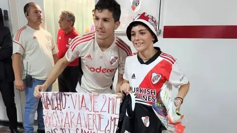 Nacho le hizo pasar un momento inolvidable a un fanático que vino desde el sur del país.