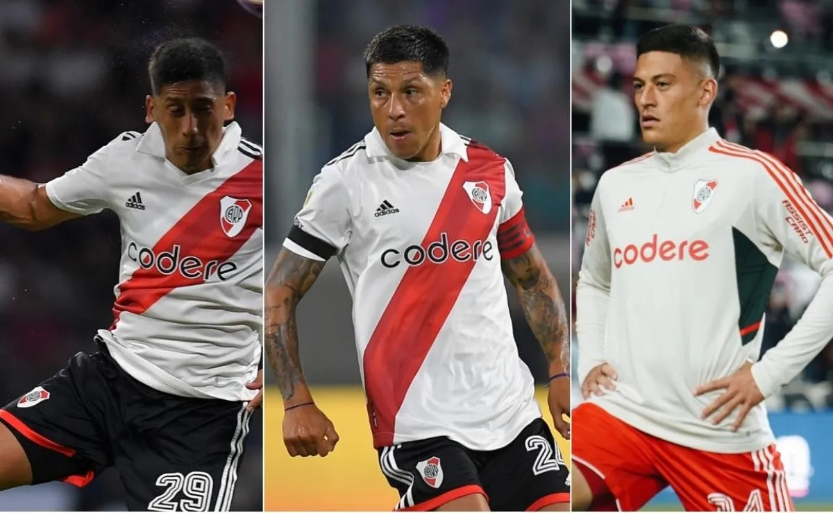 Rodrigo Aliendro, Enzo Pérez y Tomás Castro Ponce.