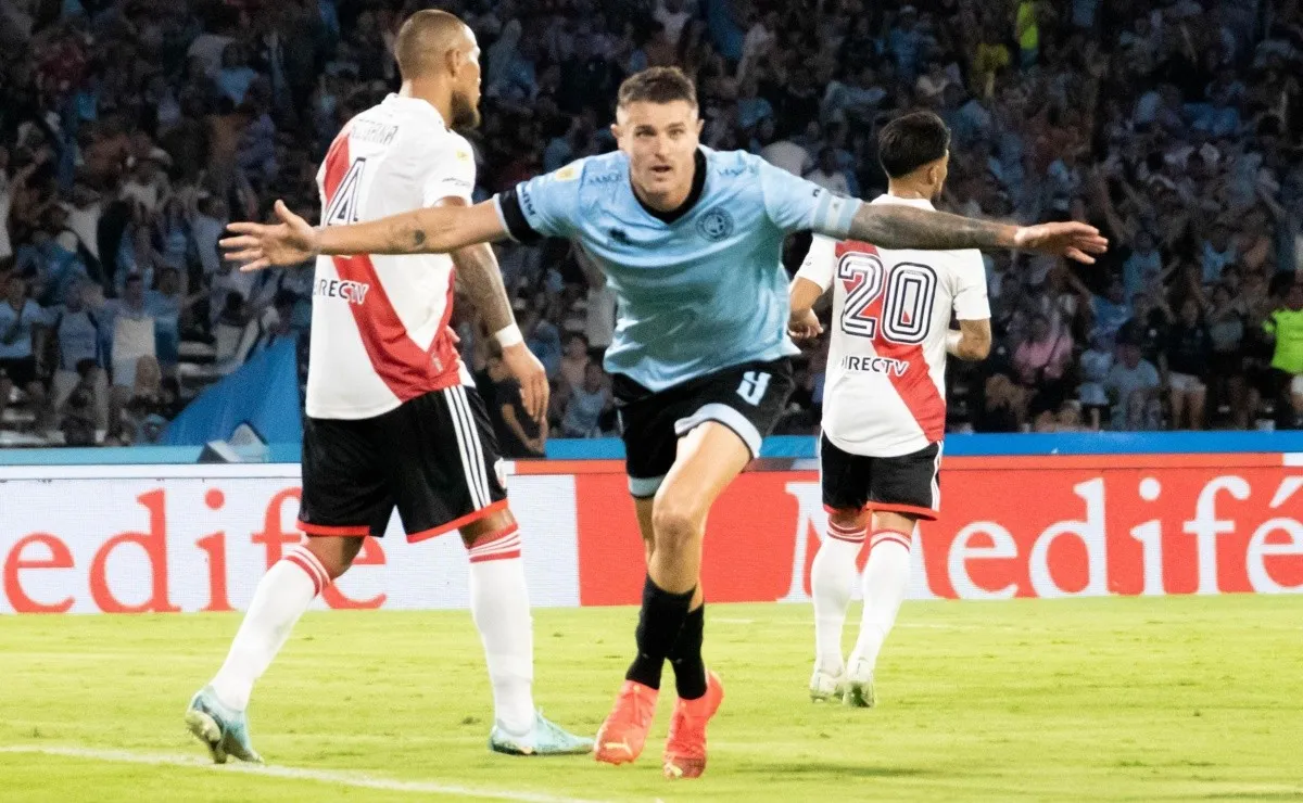 Vegetti convirtió los dos goles de Belgrano frente a River por la segunda fecha de la Liga Profesional.