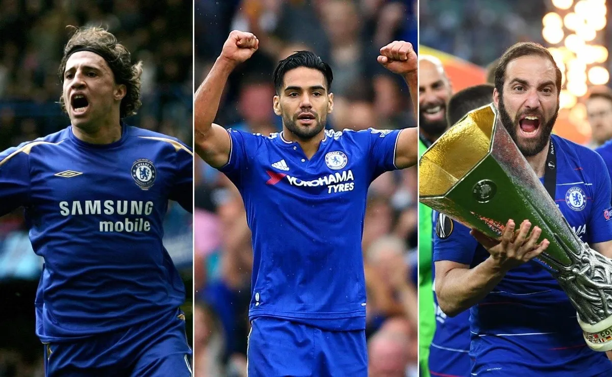 Tres delanteros surgidos en River que vistieron la camiseta del Chelsea.