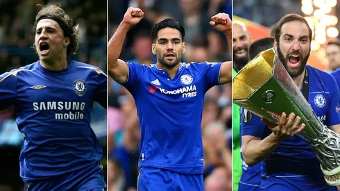 Tres delanteros surgidos en River que vistieron la camiseta del Chelsea.