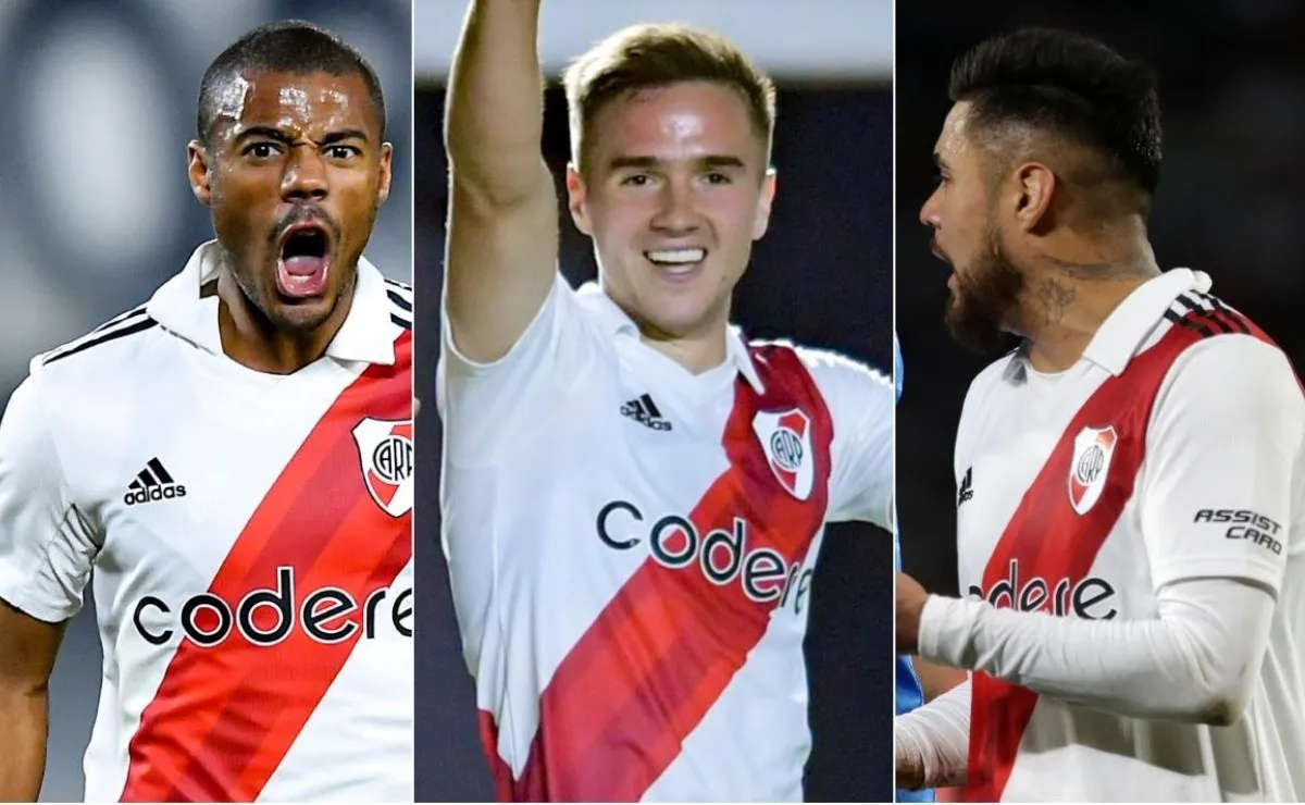 De La Cruz, Palavecino y Díaz, tres de los lesionados del plantel.
